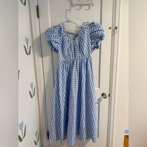Blue and White Gingham Women’s Dress